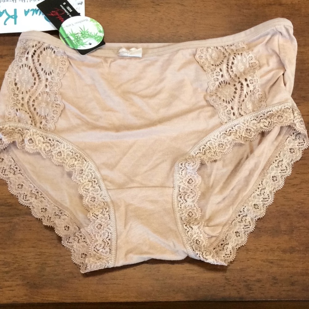 Beige cotton panties
